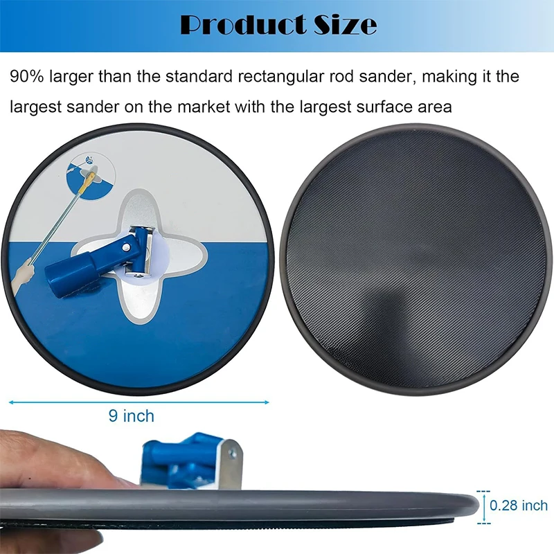 Hand Sander Hook and loop Hand Drywall Sander for Wall Cleaning and Polishing Drywall Radial Sander