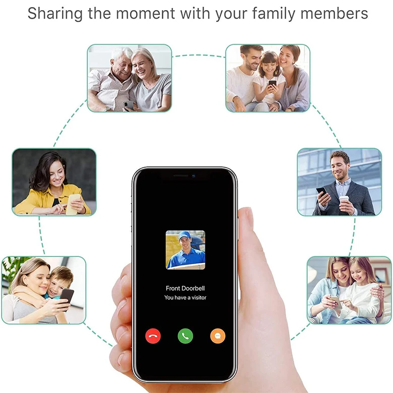 WiFi Video Doorbell Camera Tuya Wireless Doorbell Camera with Wireless Chime 1080P HD Motion Detection Night Vision Door Bell