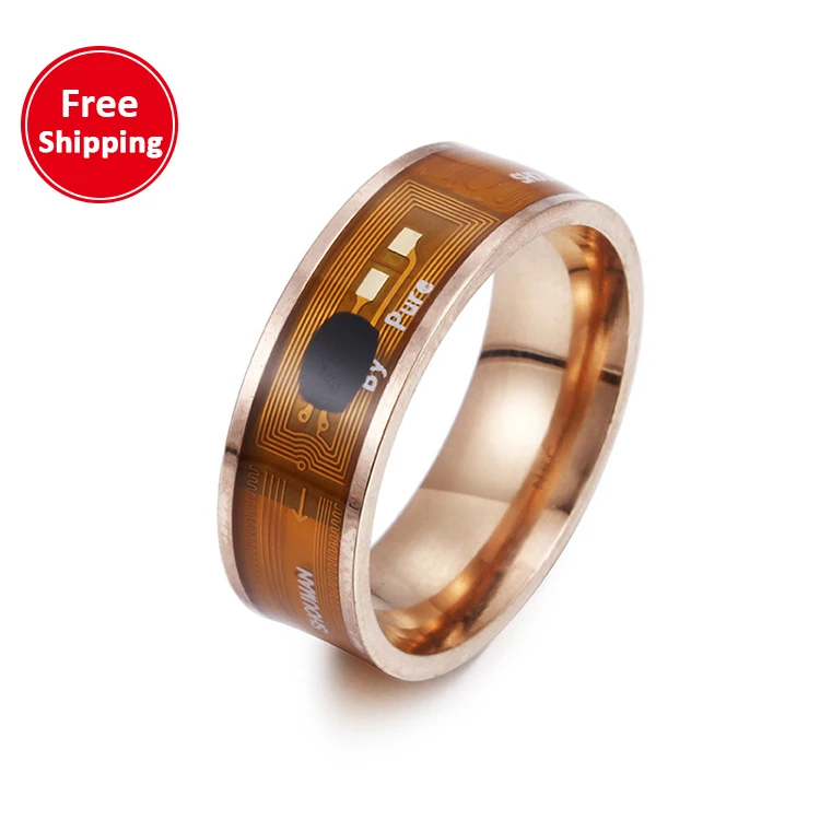 Wholesale smart jewelry wearable phone device NTAG213 chip nfc ring for