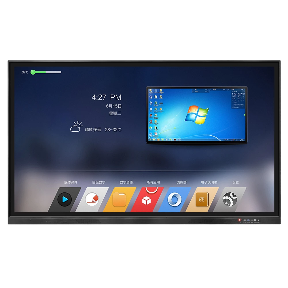 Real time annotation 3840*2160 4k multi screen interaction electronic smart interactive boards for schools