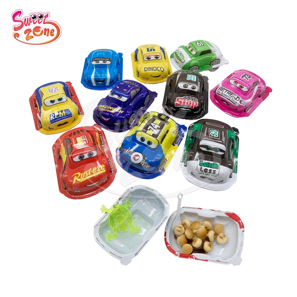 Whoselase Hot Sale Car Shape Surprise Chocolate Egg With Biscuit With Toy Candy