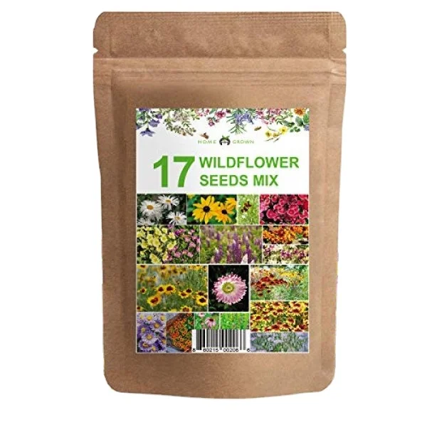 Custom logo zipper bag eco friendly resealables  zipper bag for wildflower seeds