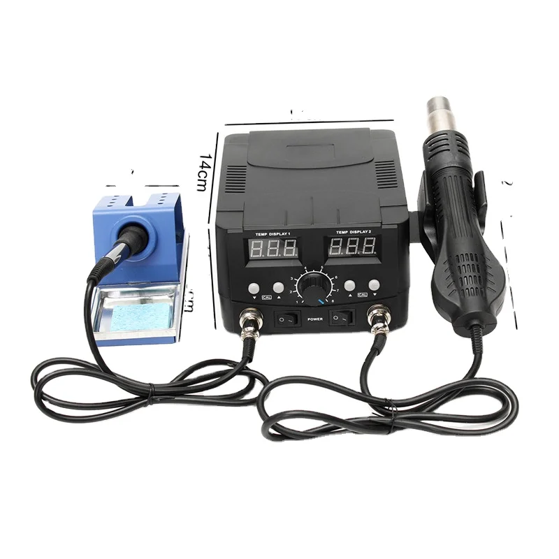 750W 110V ЖК паяльная станция 8582D электрический горячий воздушный пистолет Нагревательный элемент SMD Утюг припоя сварочного аппарата