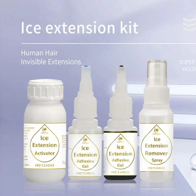 Ice Hair Extension Glue Gel Kit for Cold Bonding Hair Extension