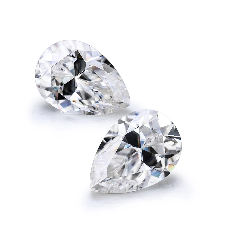 Jinying Fancy Cut Moissanite Diamond Pear cut 6x4mm-14x10mm D EF VVS1 loose moissanite stone