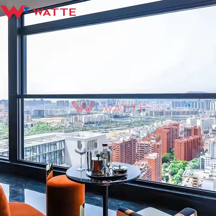 Luxury design electric vertical sliding lifting windows balcony panoramic insulated double glass slide up down window