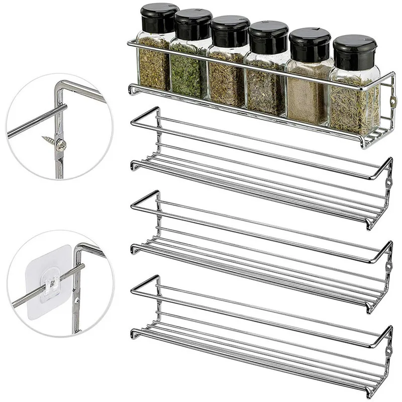 Sturdy Metal Material Adjustable Hanging Shelf Spice Rack