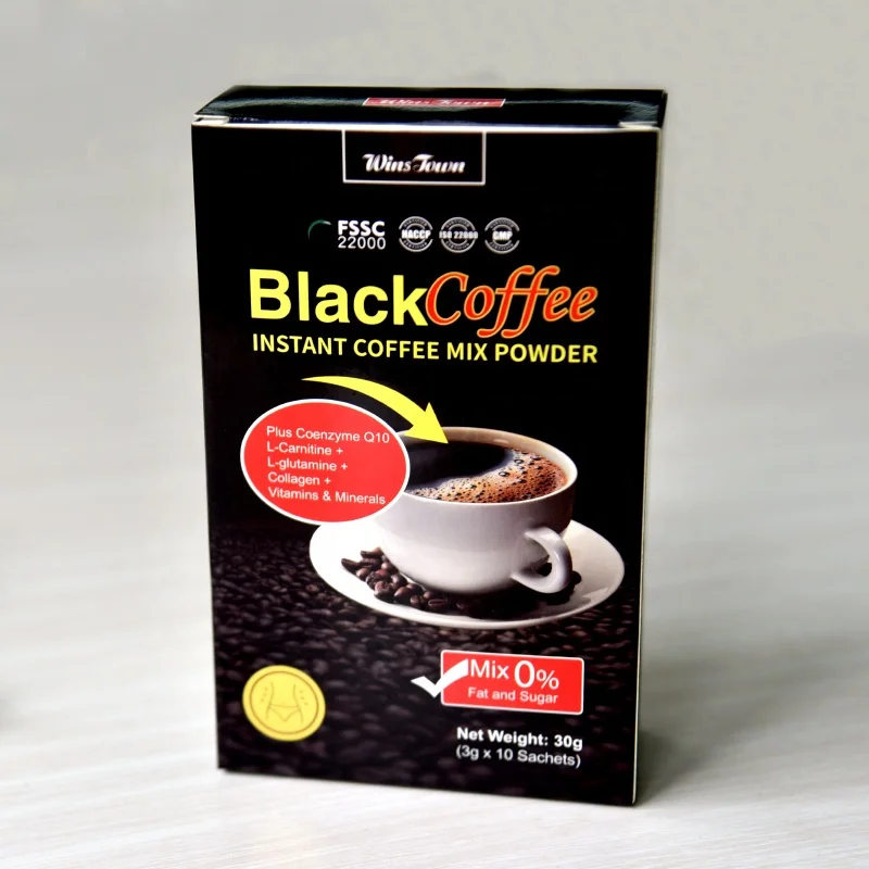 Winstown Aroma Bitter Black Instant Coffee Fit Detox Coffee Wansongtang Private Label Customized Welcome