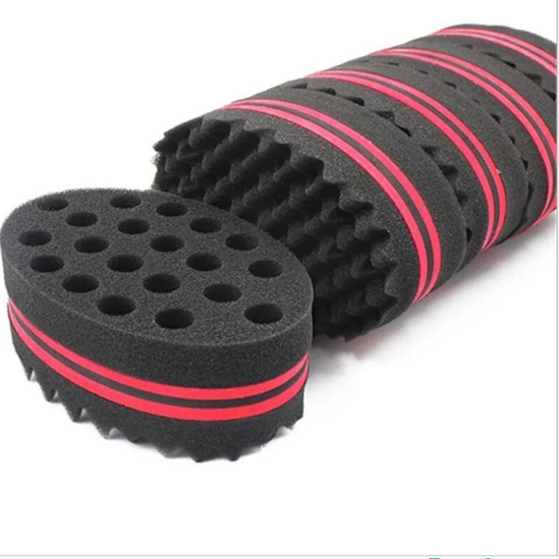 hair twist sponge Oval Shape Magic Curly Hair Sponge Creative Hairdressing Removal Hair Brush with Holes