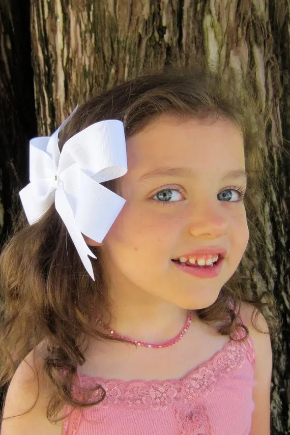 
10 cm 4 inch 20 Colors Custom Wholesale grosgrain ribbon pinwheel hair bows for Girls Hair 