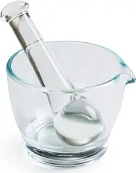 Kitchen Glass Mortar and Pestle Bowl Medicine Grinder and Mixer for Pharmacy or Science Lab