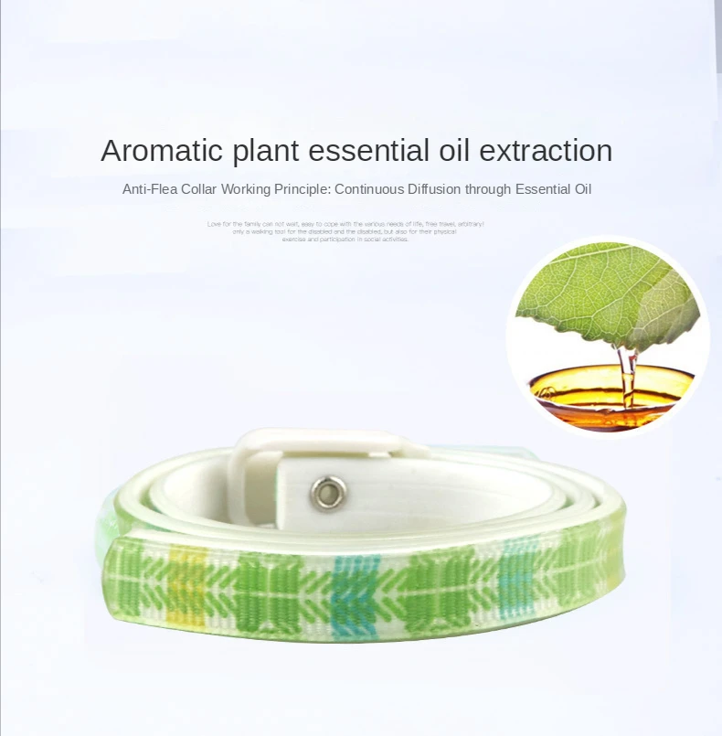 Factory Direct Sales Pet Anti-Flea Collar Essence Oil Pet Cat Dog Insect Repellent Collar Size Adjustable
