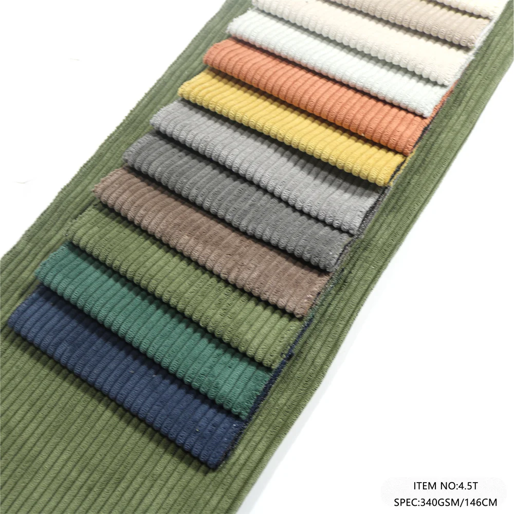 4.5T sofa fabric for furniture textile 140-160cm width corduroy upholstery fabric woven fabric upholstery
