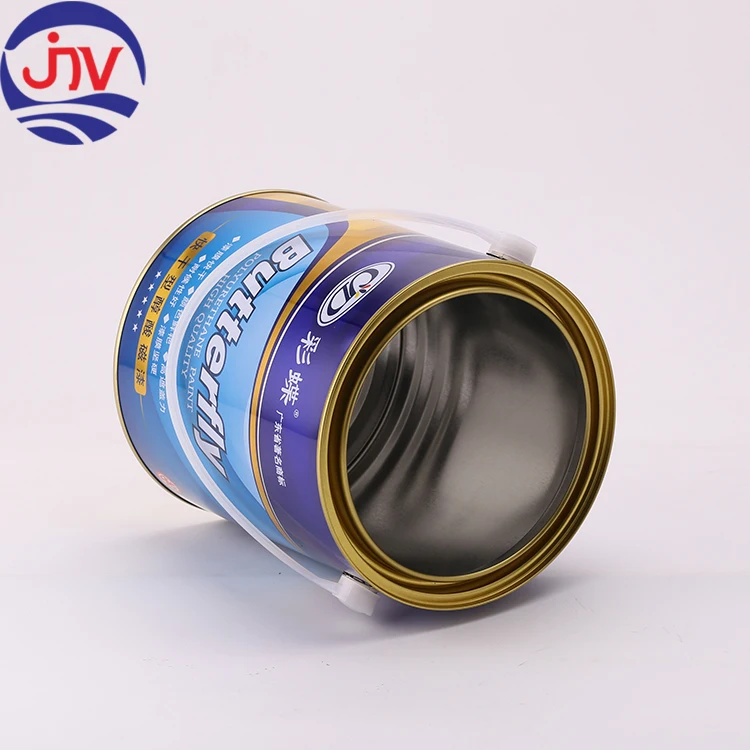 Round Steel Drum Customized Printing Metal Pails 3L Metal Tin Can For Paint