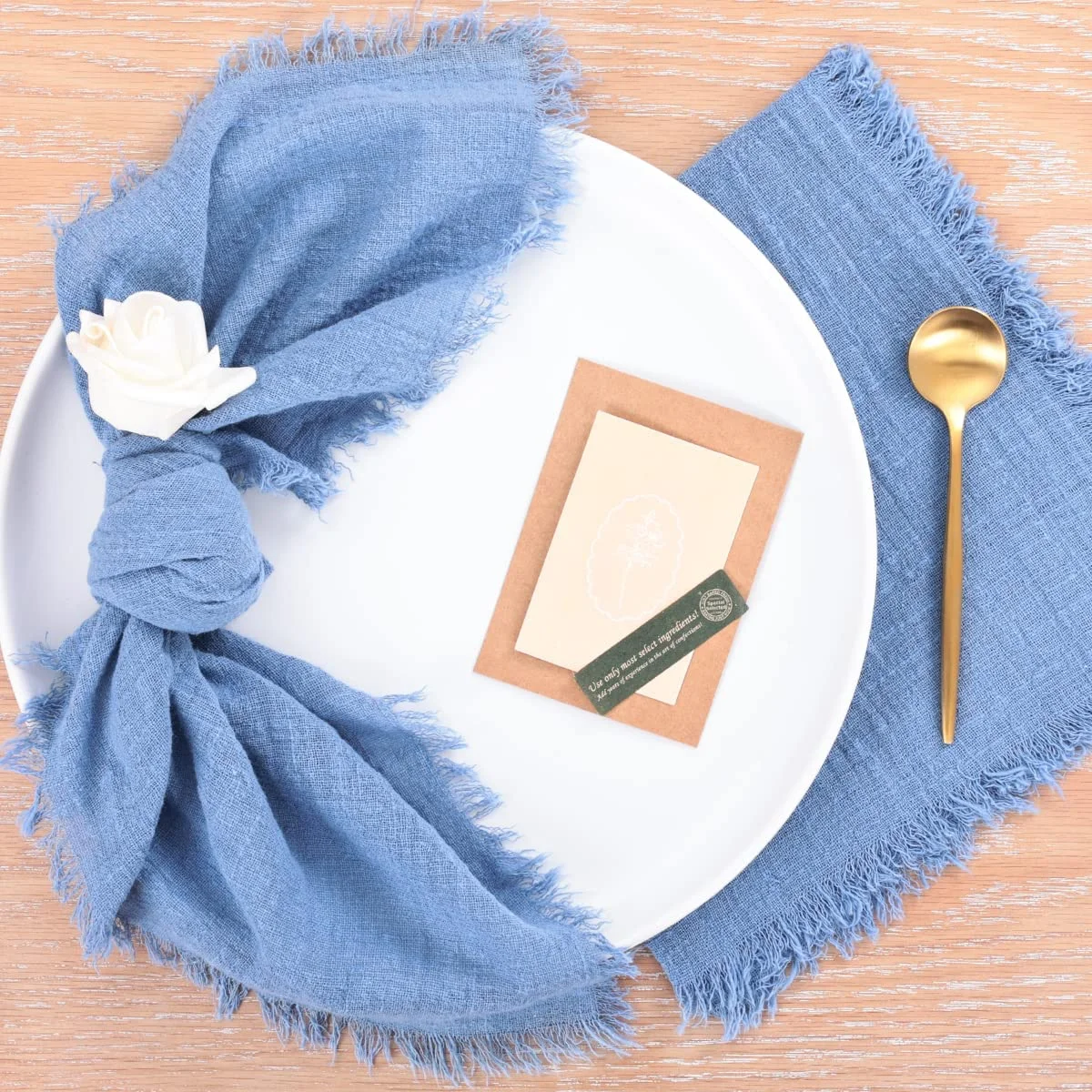 Organic rustic gauze cotton napkins rust Christmas table cheesecloth pink wedding dinner napkins