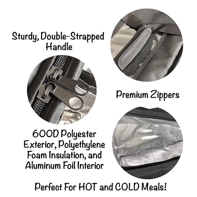 Insulated Food Delivery Cooler Bag Drink Carriers Non Woven Insulated Lunch Cooler Bag For Food