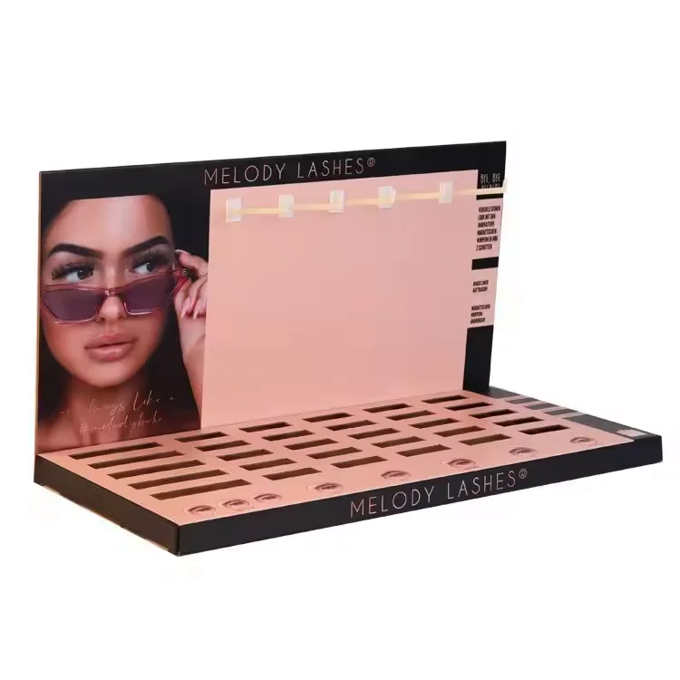Custom Design Cheap Counter Top Cosmetic Cardboard Display Box Retail Store Perfume Eyelash Lipstick PDQ Counter Show Case