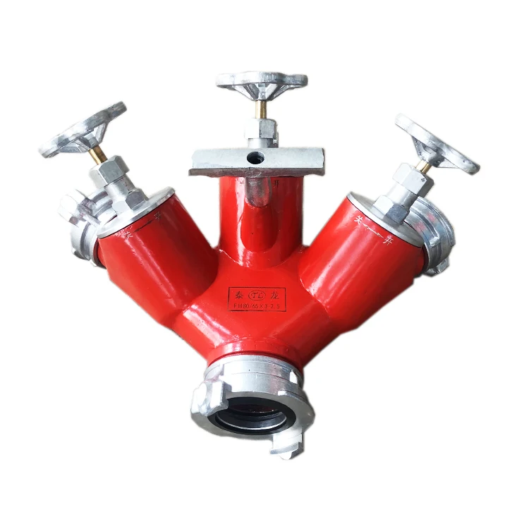 TL Hot Sale 3 Ways Fire ontlets Brass Dividing Water Breeching