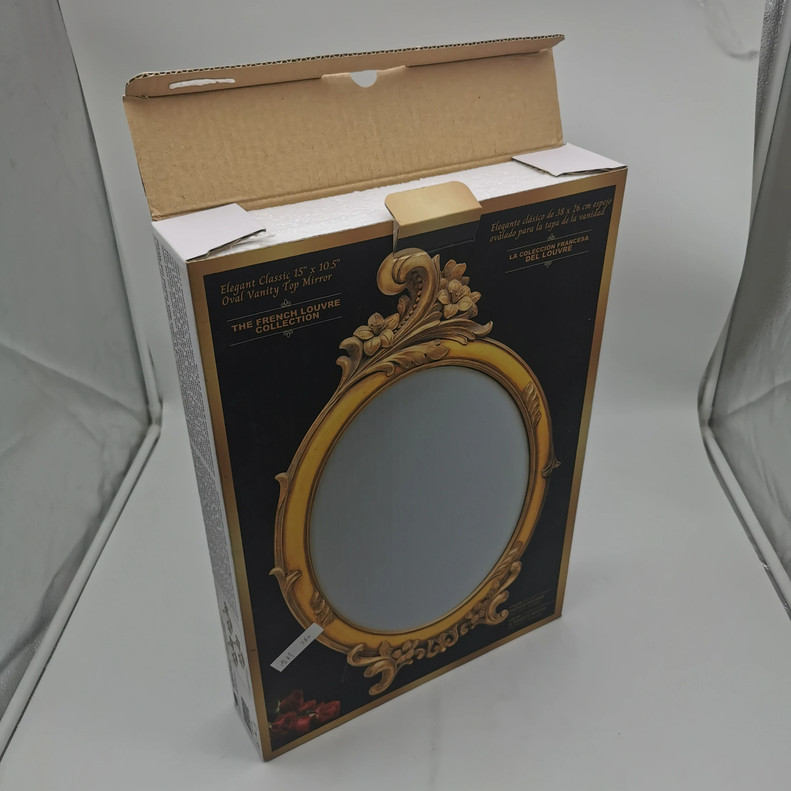 custom mirror box corrugated paper craft box packaging with Styrofoam insert
