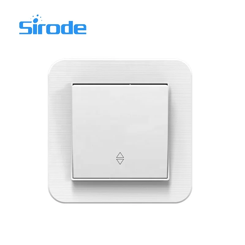 Sirode 9223 Series Europe Standard Modern White 2 Gang 2 Way Electrical Wall Light Switches And Sockets For Home