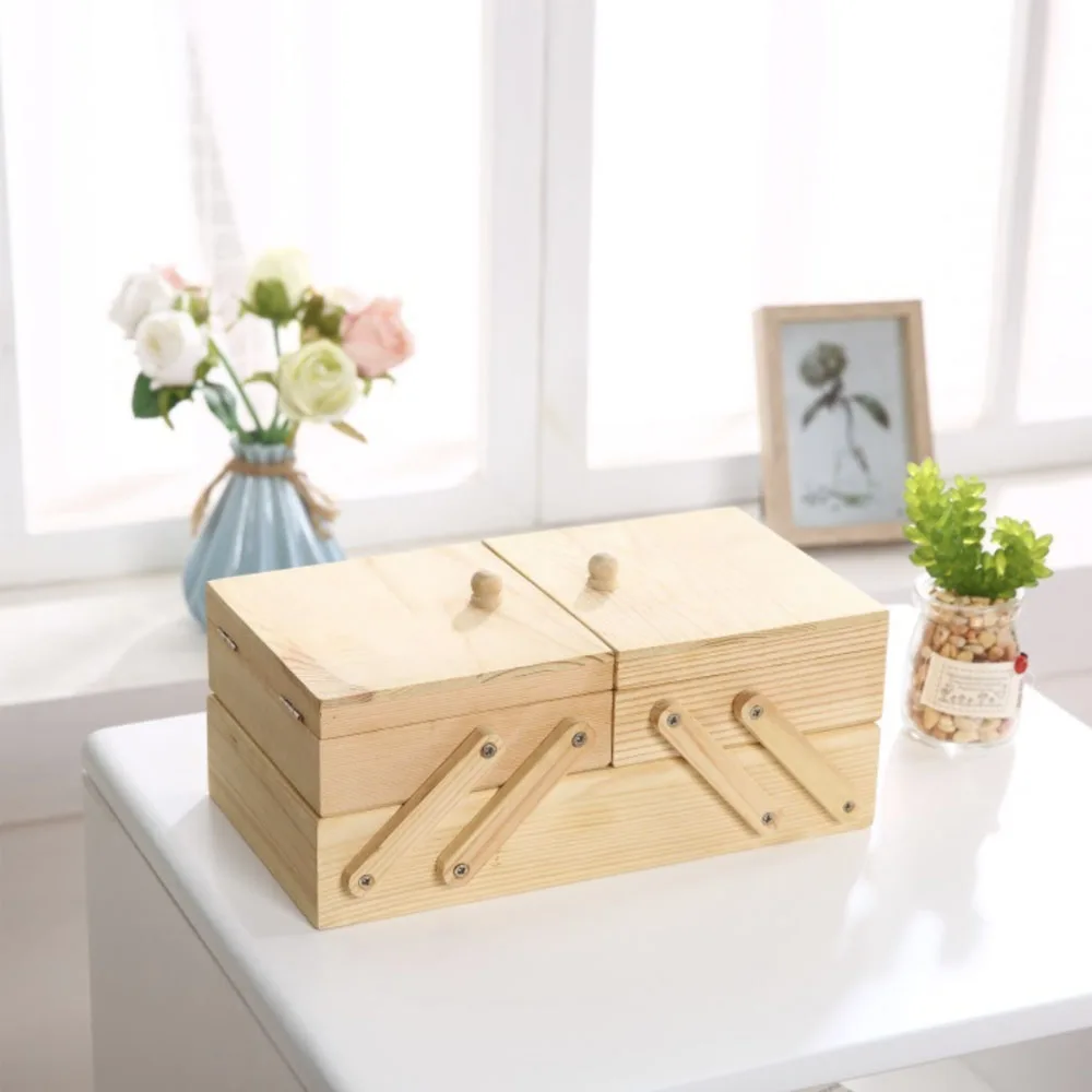 Home Decoration Custom Logo Storage Jewelry Wooden Gift Box With Light And Handy