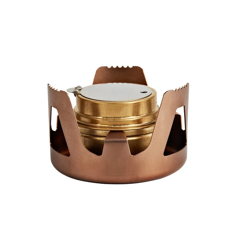 Mini Alcohol Backpacking Stove Lightweight Spirit Burner with Aluminium Stand for Camping Hiking and Picnic
