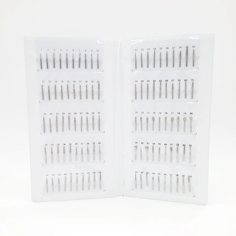 Dental Diamond Burs Various types of Dental Diamond Burs set