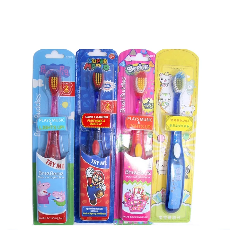 2021 Hot Selling  Kids Musical and LED flash light  Electric Toothbrush For Children