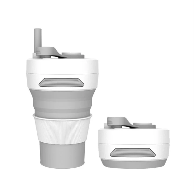 Collapsible  Silicone Coffee Cup  450ml 100% food grade silicone Eco Material cup