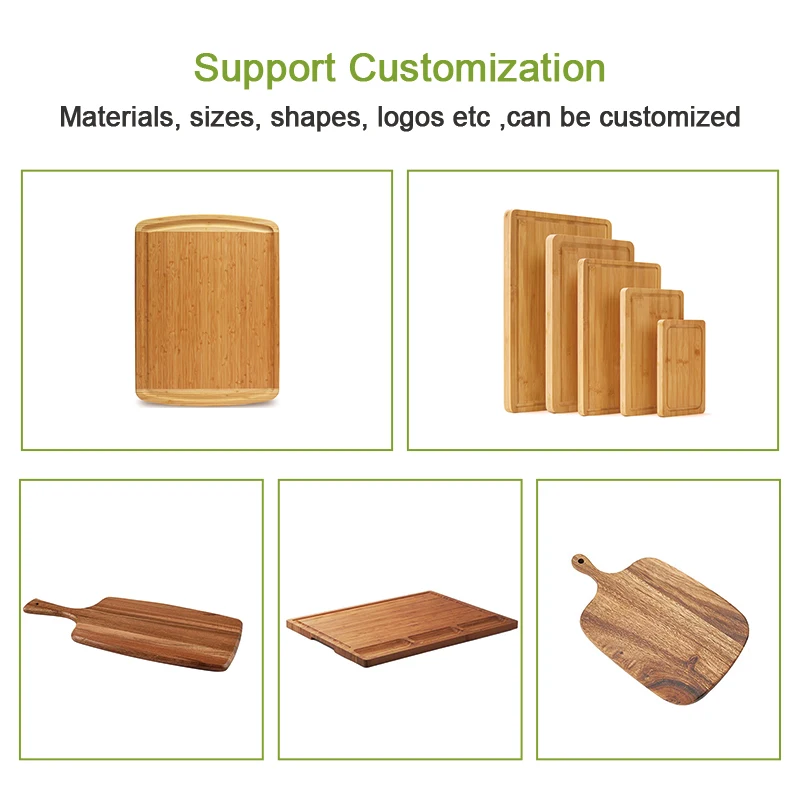 Wholesale Quality Solid Acacia Walnut Wood Charcuterie Bamboo Cheese Cutting Board For Kitchen
