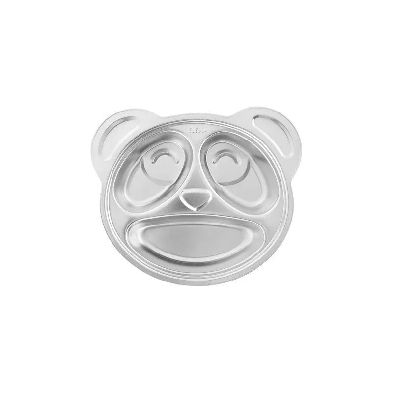 LYFLUCKY OEM/ODM Cute animal shaped stainless steel plates for use in the cafeteria