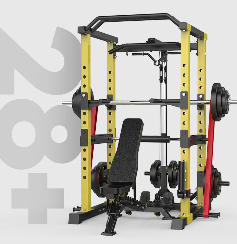 Функциональный тренажер с силовым каркасом Fitnesscable кроссовер стойка для приседаний кузнечная машина шкивом