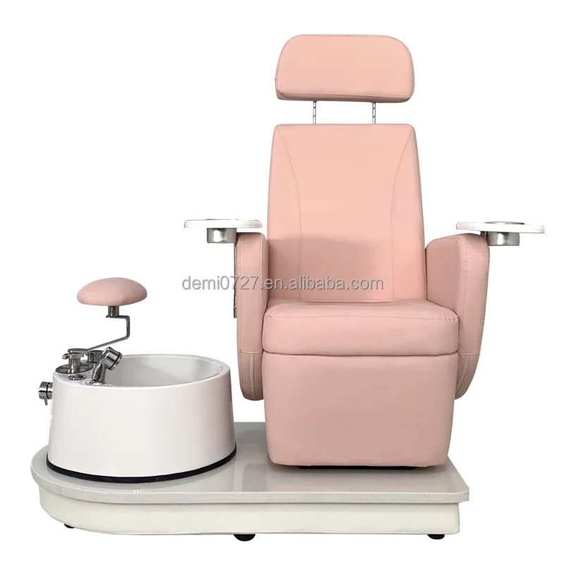 Morden design Rotating spa pedicure chair no plumbing recliner spa pedicure chair with lighted bowl