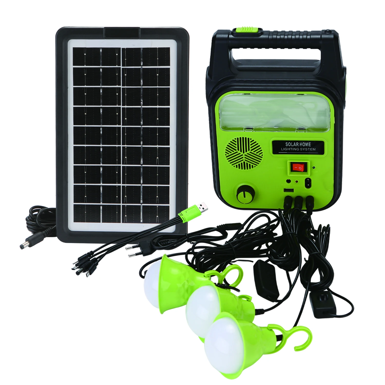 DT-9012 DAT rechargeable emergency solar lighting system supports long duration lighting solar lights indoor