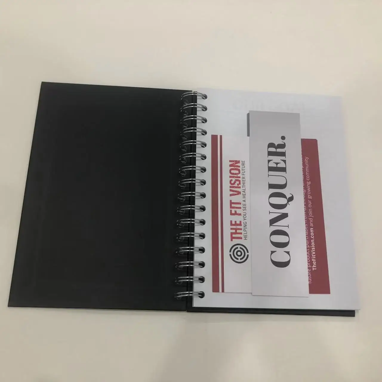 Custom printing hardcover daily workout log book fitness journal gym planner