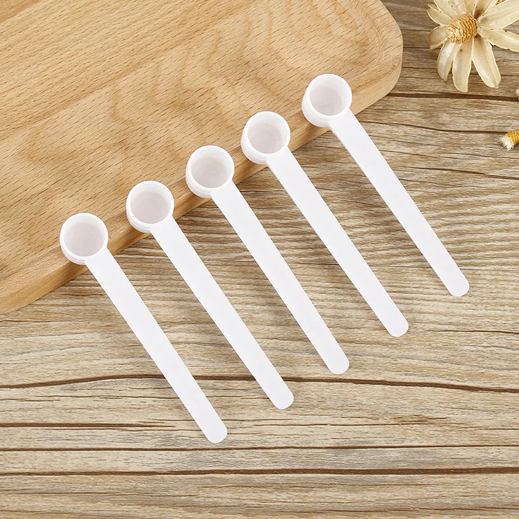 Free shipping Pan shape powder spoon 1g PP spoon 2ml food grade measure spoon