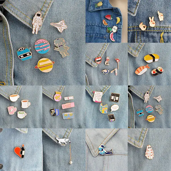 Customized metal badges, enamel pins, brooch cartoon badge, jeans, lapel, cute gift