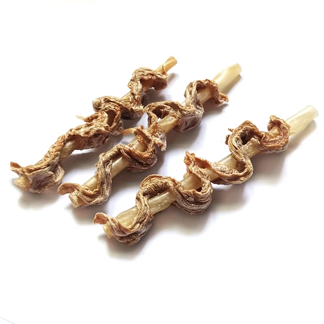 Wholesale Healthy Dog cat Treats and food Remove bad breath Duck and beef tendon skewers Pet Snacks