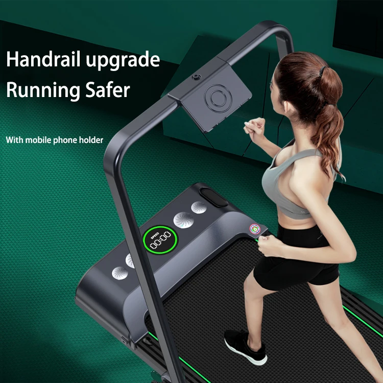YUNPAO Fitness Walking Pad Handrail Cardio Training Small Machine New Product Good Price Home Mechanical Treadmill CE Unisex