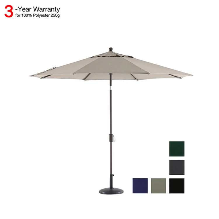 High Quality Twist Tilt Aluminium Commercial Big Outdoor Parasol Umbrella