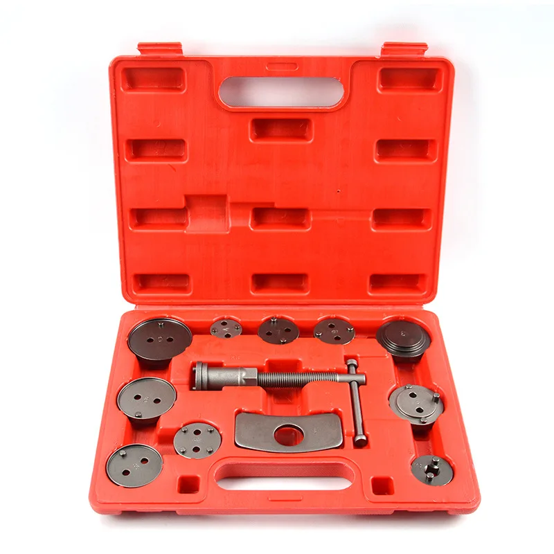 12pc Heavy Duty Disc Brake Caliper Tool Kit Universal Front and Rear Brake Piston Tool Forces or Rotates Pistons into Calipers