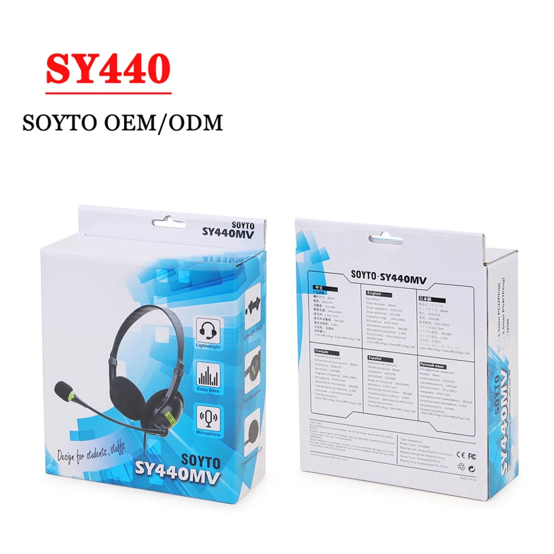 Factory custom SY440 OEM USB HEADSET Wholesale Usb headphones call center headsets for pc/laptop/music