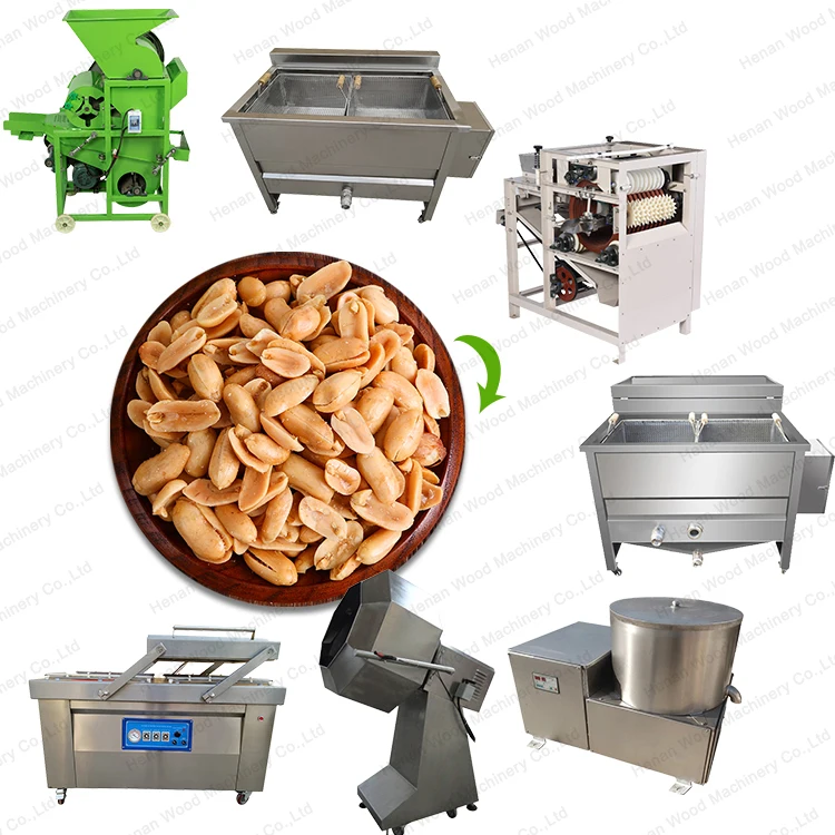 industrial vaccum packing machine peanut frying production line
