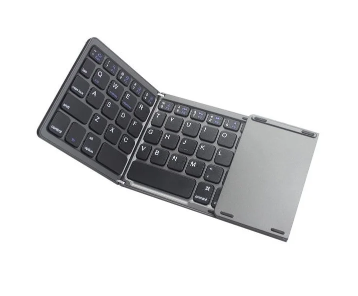 Trackpad Keyboard Supports Three System Foldable Thin Mini  BT Keyboard
