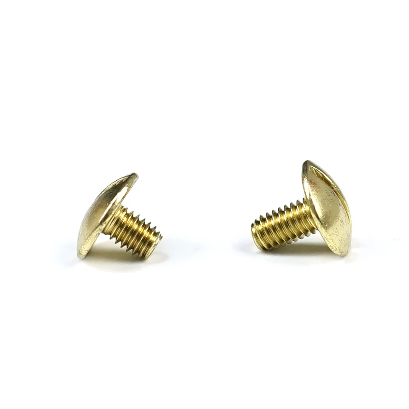 Furniture Accessories Pan Head Fine Thread Brass Slotted Screws Luxury Copper Cabinet Drawer Fixed Screws