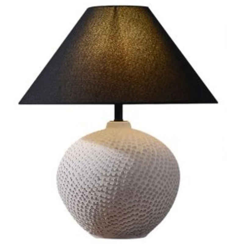 Geometry Art Design Table Lamp Modern Nordic Style Black Color Ceramic Material Base Desk Lights