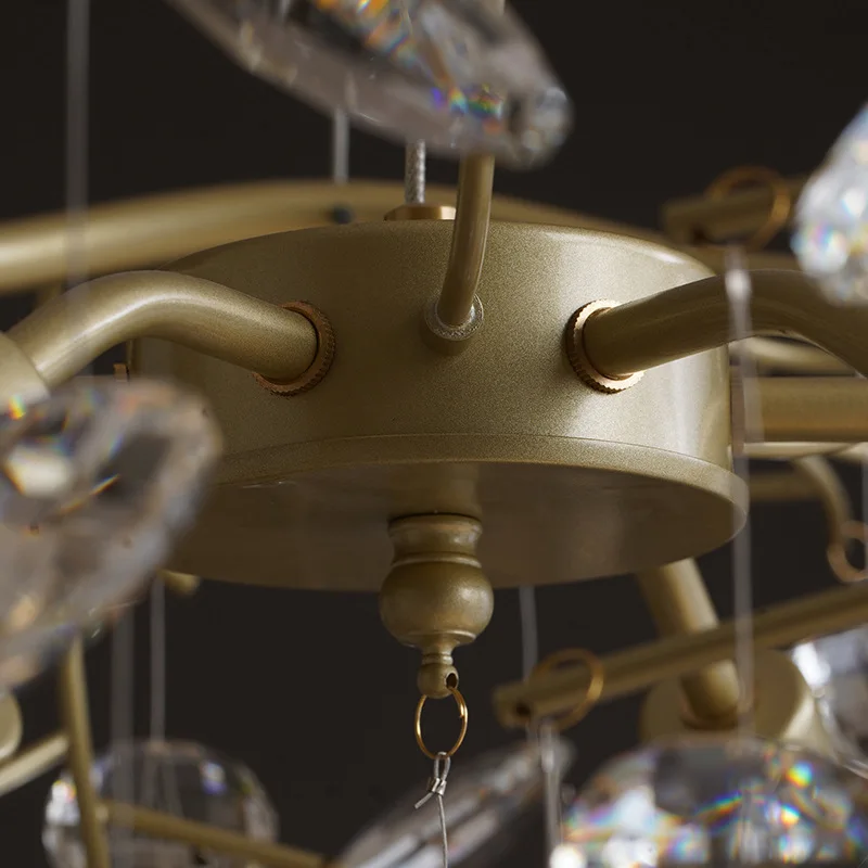 Italian pendant light Unique Brass Metal Ceiling Hanging Lamp Iron Finishing For Home Decoration Crystal Chandeliers Lamp