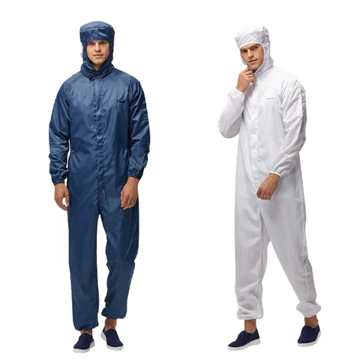 Cleanroom Unisex garments esd anti-static jumpsuit antistatic one piece work clothes