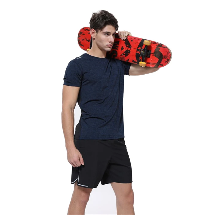 
Join yarn point clean net cloth sportswear high-end running clothing tights men casual T-shirt 