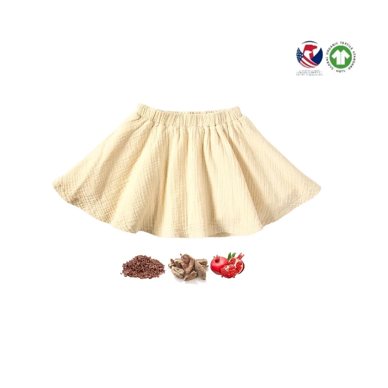 Wholesale Kids Clothes Plant Dye Natural Dye Flower Bud Mini Skirt Girl Dresses For Girls